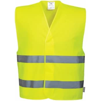 CV474 - Yellow Sz 4XL/5XL Hi-Vis Two Band Vest Safety Reflective - Portwest