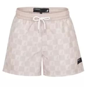 Kangol Chequered Swim Shorts Mens - Black
