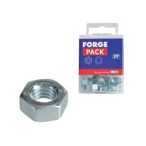 ForgeFix Hexagonal Nuts & Washers ZP M10 ForgePack 10