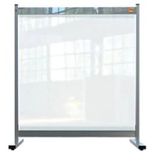 Nobo Premium Plus Protection Desk Sneeze Guard PVC 500 Micron Transparent 860 x 770 x 410 mm