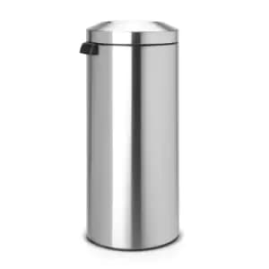 Brabantia Flame Guard Waste Paper Bin 30 Litre Matt Steel