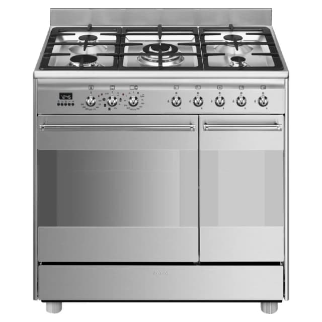Smeg SCB92MX8 90cm Concert Dual Fuel Twin Range Cooker - STAINLESS STEEL SCB92MX8