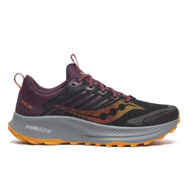 Saucony Ride TR2 Shoes Black Maroon AW25, Size 46,5 - EUR