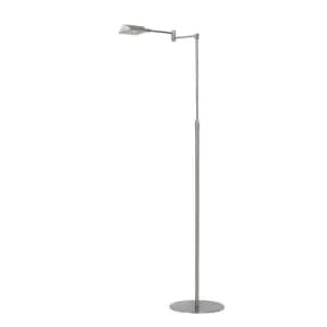 Nuvola Classic Floor Reading Lamp - Ø20cm - LED Dim. - 1x9W 3000K - Satin Chrome