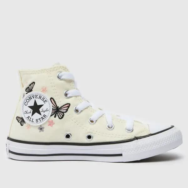 Converse stone all star hi festival Girls Junior trainers Stone UK 10 (EU 27)