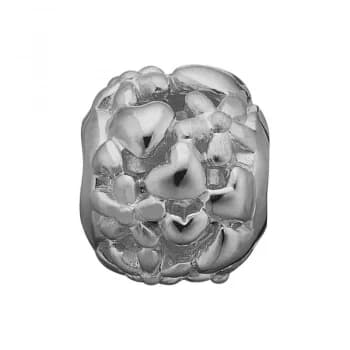 Ladies Christina Sterling Silver Hearts & Flowers Bead Charm