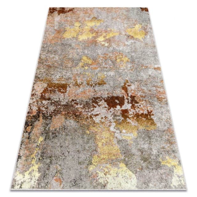 RugsX Miro 51463.802 Washing Carpet Abstraction Anti Slip - Grey / Gold 140X190 Cm