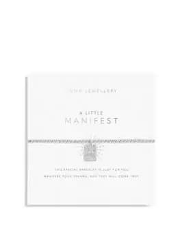 Joma Jewellery A Little... Manifest Silver Bracelet - 17.5Cm Stretch