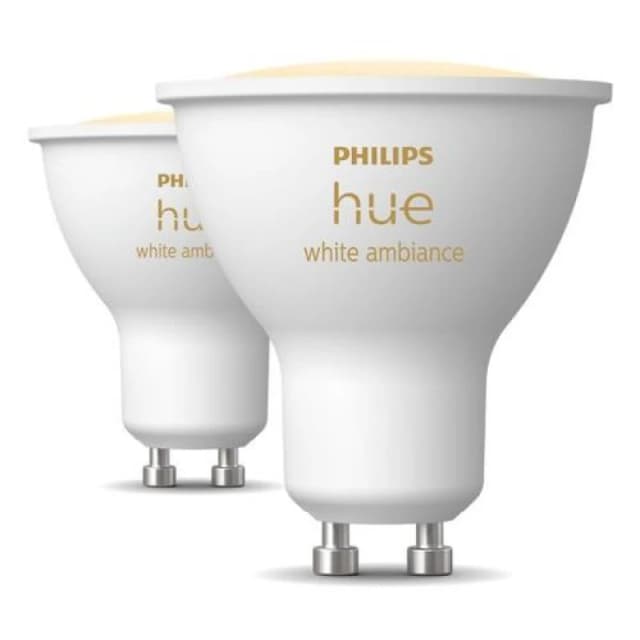 Philips Hue White Ambiance GU10 Double Pack - White