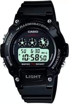 Mens Casio Sport Alarm Chronograph Watch W-214HC-1AVEF