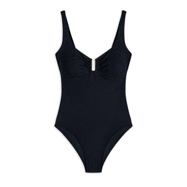 Chelsea Peers Womens Plunge Swimsuit Leopard female 8 (XS)