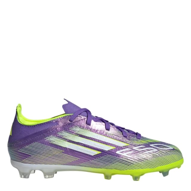 adidas F50 Elite Juniors Firm Ground Football Boots Purple/White male 3 (35.5)