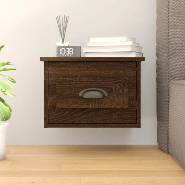 VIDAXL Wall-mounted Bedside Cabinet Brown Oak 41.5x36x28cm Vidaxl 8720845792800