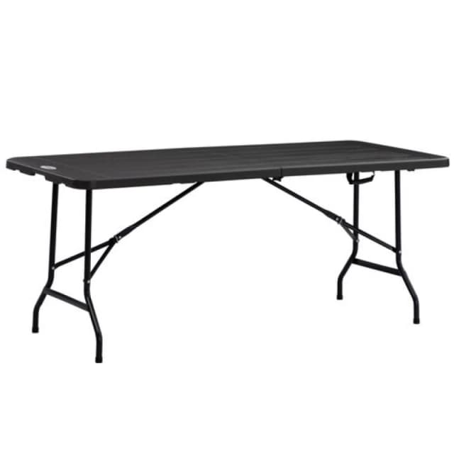 Outsunny Outdoor Dining Table for 6, Folding Garden Dining Table, Grey 84G-004V00CG
