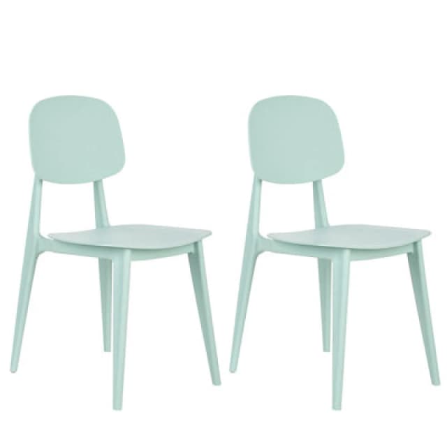 Beliani Set Of 2 Garden Chairs Kattavia Mint Green