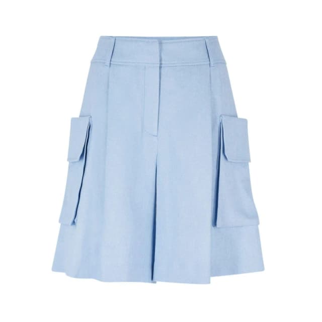 Boss Taeva Linen Blend Cargo Shorts Blue female 8