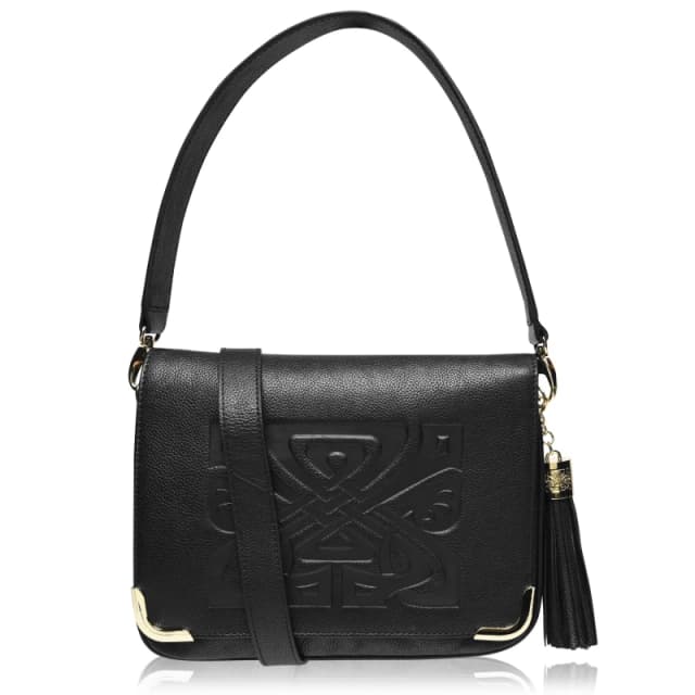 Biba Leather Gretal Cross Body Bag Black female One Size