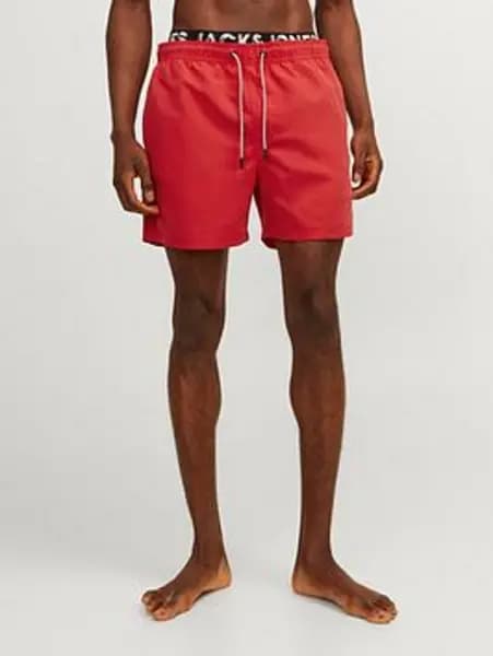Jack & Jones Jack & Jones Logo Waistband Swim Shorts - Red Red VZHTH Male 2XL,L,M,S,XL