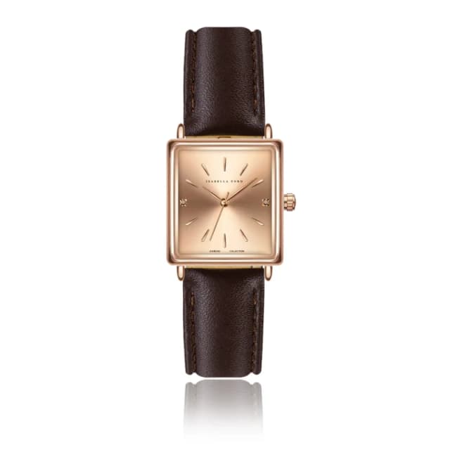 Isabella Ford Womens leather watch Isabella Ford Florence Marron Female 18x16 mm