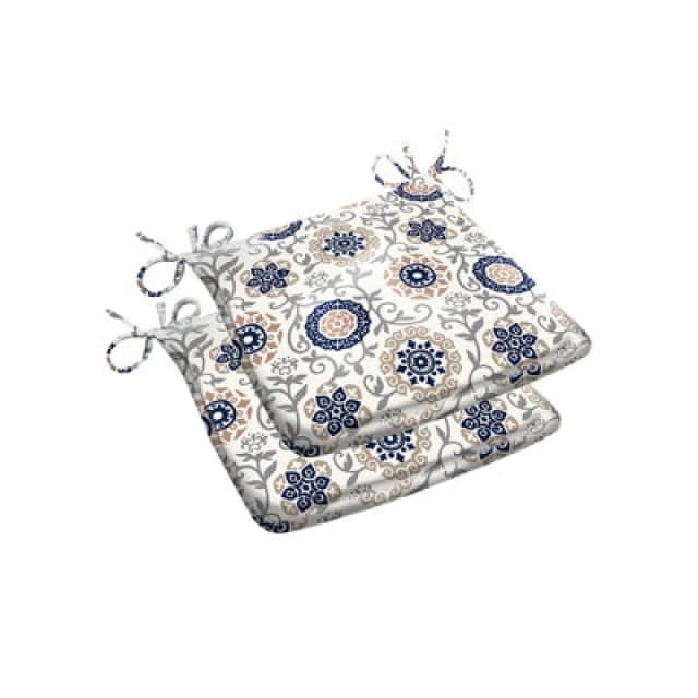 Luxury Living Set Of 2 Outdoor Water-Repellent Garden Seat Pads Beige