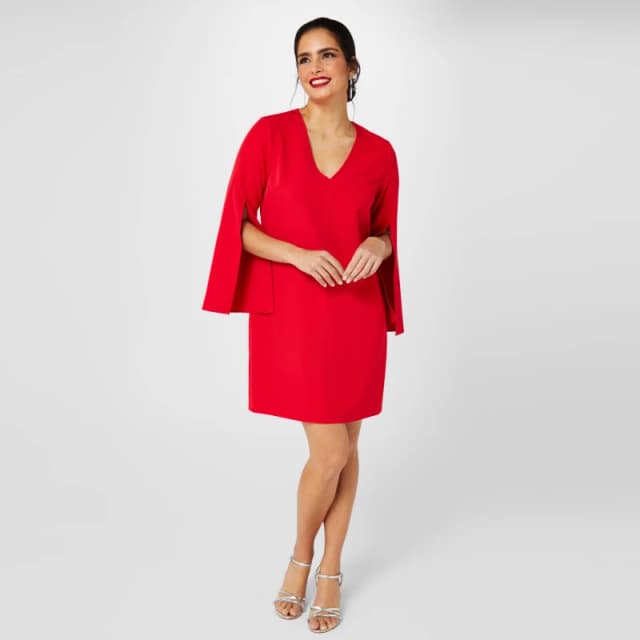 Biba Biba Split Sleeve Dress - Red Red 8