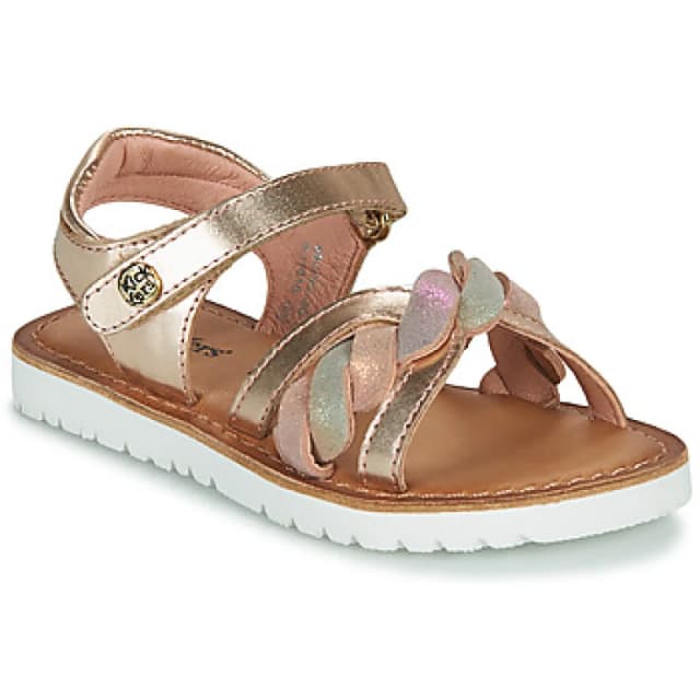 Kickers Kids Betty Leather Sandals with Touch 'n' Close Fastening Pink Baby 24 (7);29 (11)