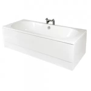 Wickes Avaris Enamel Coated Double Ended Steel Bath - 1800 x 800mm