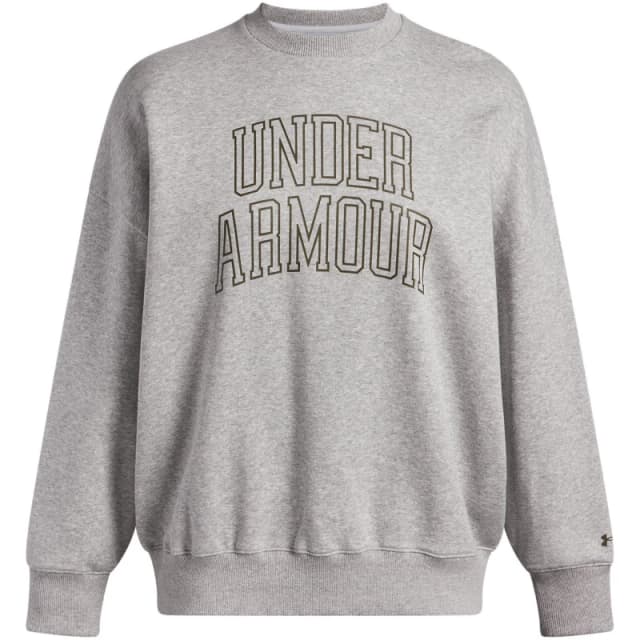 Under Armour Womens Rival Fleece Crew Sweatshirt Halo Gray female 14 (L)