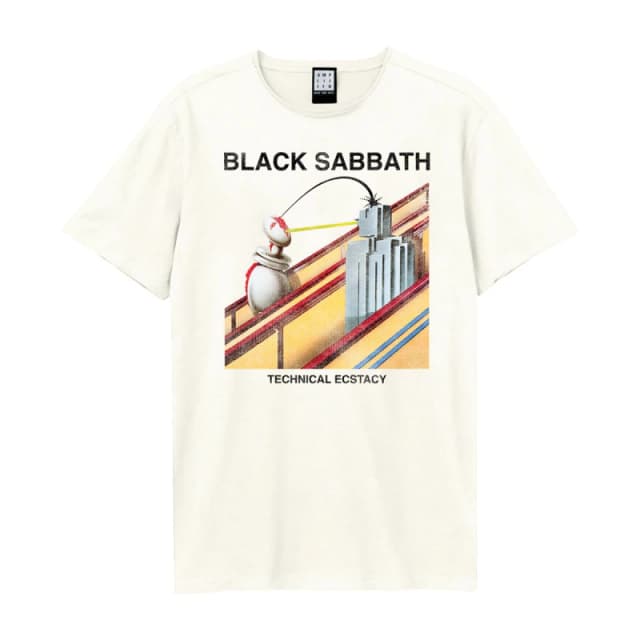 Amplified Amplified Men Techincal Ecstacy Black Sabbath Vintage T-Shirt in White Size: X-Small White XS Male 5063527553539