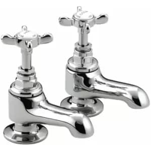 Bristan - 1901 Bath Pillar Taps with Ceramic Disc Valves - Chrome