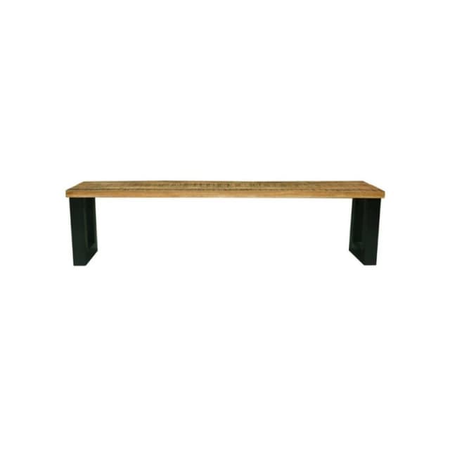 Jaipur Furniture Ltd Induse Bench - Mango Wood/Iron - L44 x W160 x H45cm - Mango PP Saw Finish in Brown Brown Unisex