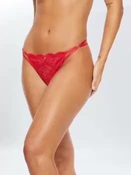 Ann Summers Knickers Sexy Lace Planet String, Bright Red, Size 10, Women