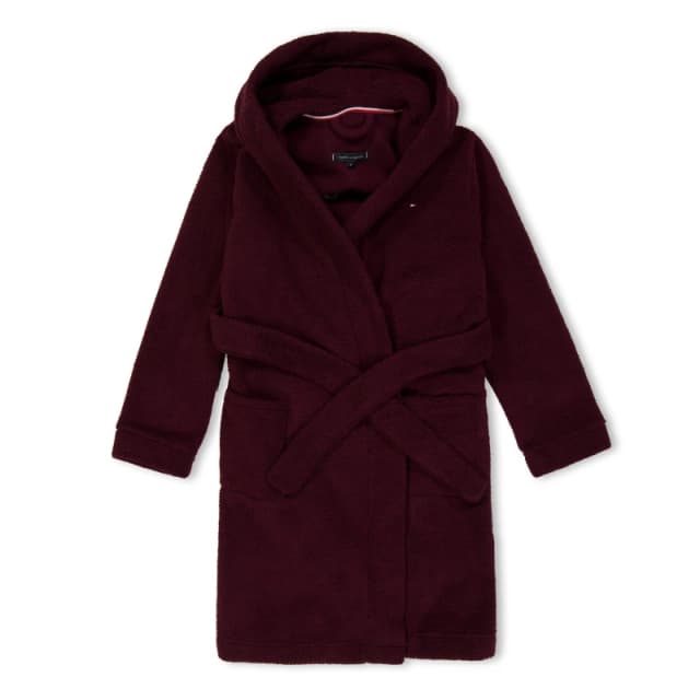Tommy Hilfiger Kids Sherpa Dressing Gown Burgundy XIH unisex M