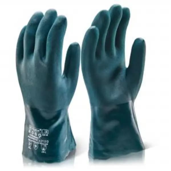 Beeswift Double Dip PVC Gauntlet 30cm Size 10 Green Box of 10 BESWPVCDD30N10