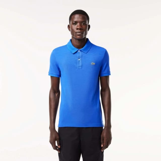 Lacoste Slim-Fit Piqu Polo Shirt - Blue Blue XS