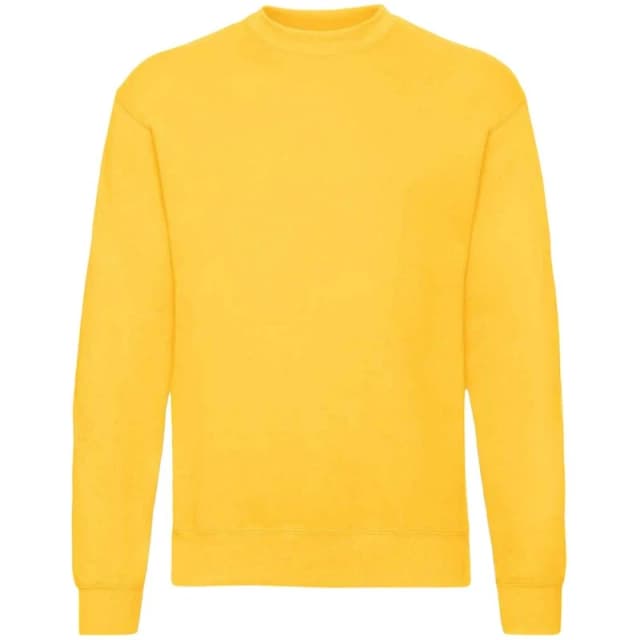 Fruit Of The Loom Fruit of the Loom Men Classic 80 20 Set-in Sweatshirt in Yellow Size: Small Yellow S Male 5063470951031