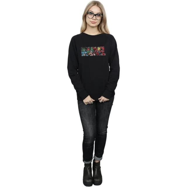 Marvel Comics Infill Logo Sweatshirt Black female
