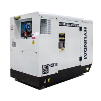 Hyundai 10kW/12.5kVA 230v Mains Standby Silenced Diesel Generator DHY12500SE