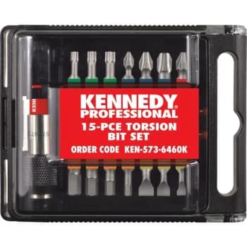 15-Pce Torsion Bit Set - Kennedy