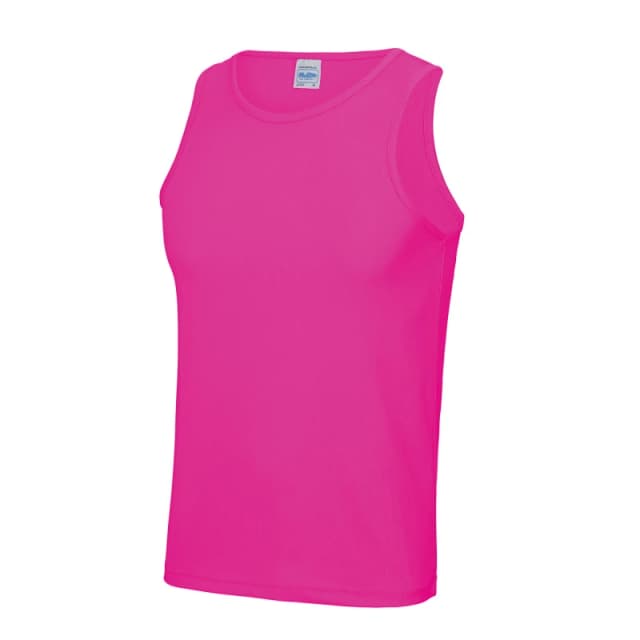 AWDis AWDis Men Just Cool Sports Gym Plain Tank Vest Top in Baby Pink Size: Small Baby Pink S Male 5055320128083