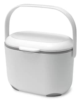 Addis 2.5 Litre Kitchen Compost Caddy, White & Grey