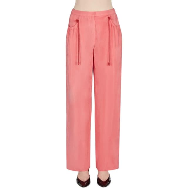 Emporio Armani Womens Classic Wide Leg Trousers Rosa female 16 (XL)