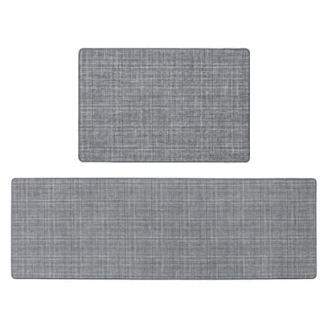 Jvl Elegance Machine Washable Doormat And Runner, Grey