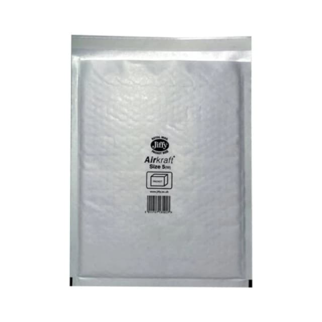 Jiffy AirKraft Bubble Lined Mailer Size 5 White (100 Pack) MAKC88008