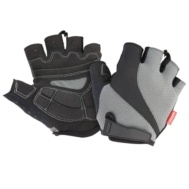 Spiro Mens Short Sports Cycling Gloves in Light Grey Size: Small Light Grey Male S