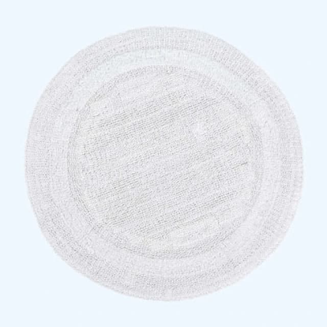 Homescapes Luxury Reversible Round Bath Mat - White
