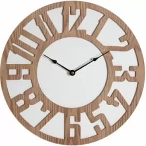 Wall Clock Wooden Clocks For Living Room Roman Numbers Kitchen Clocks Wall Contemporary Clocks For Bedrooms 40 x 5 x 40 - Premier Housewares