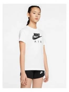 Nike Girls Air Oversized T-Shirt - White, Size 13-15 Years, XL, Women
