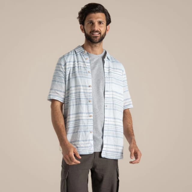 Craghoppers Mens Crtwrght Short Sleeve T-Shirt NiagrBluStr male Medium