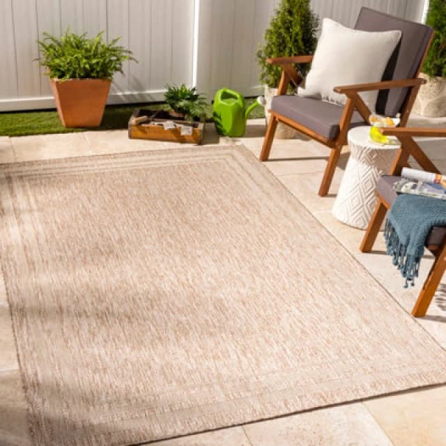 Livabliss In- & Outdoor Cottage Jute-Look Brown Georgia Area Rug 160 X 213cm - Easy To Clean, Perfect For Balcony, Kitchen Or Dining Room